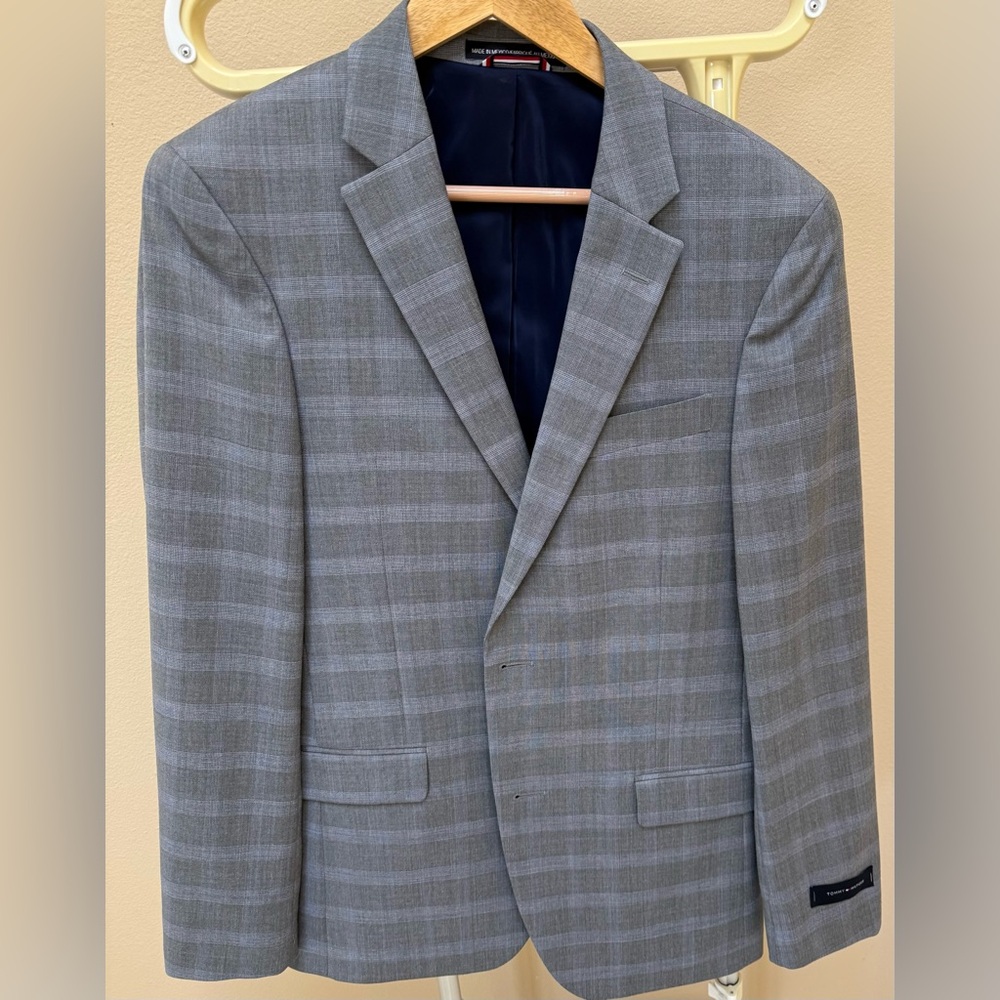 Tommy Hilfiger Classic Gray Check Blazer